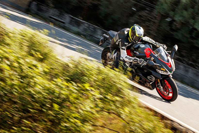 Aprilia RS 660 on the road