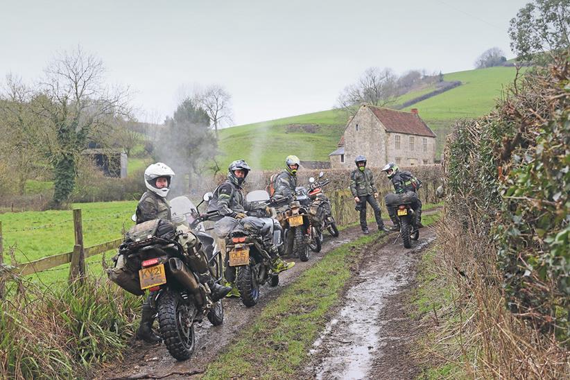 Motorcycles using a green lane