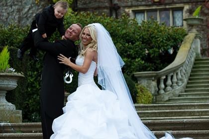 Shakey with his new wife Petra and son Zac