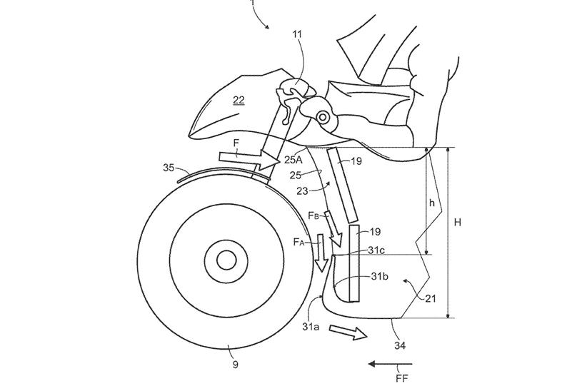 Aprilia RS-GP patent drawing front end