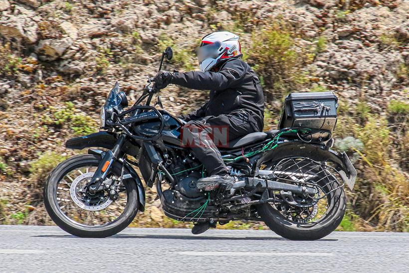 Royal Enfield Himilayan 450 test mule on the road