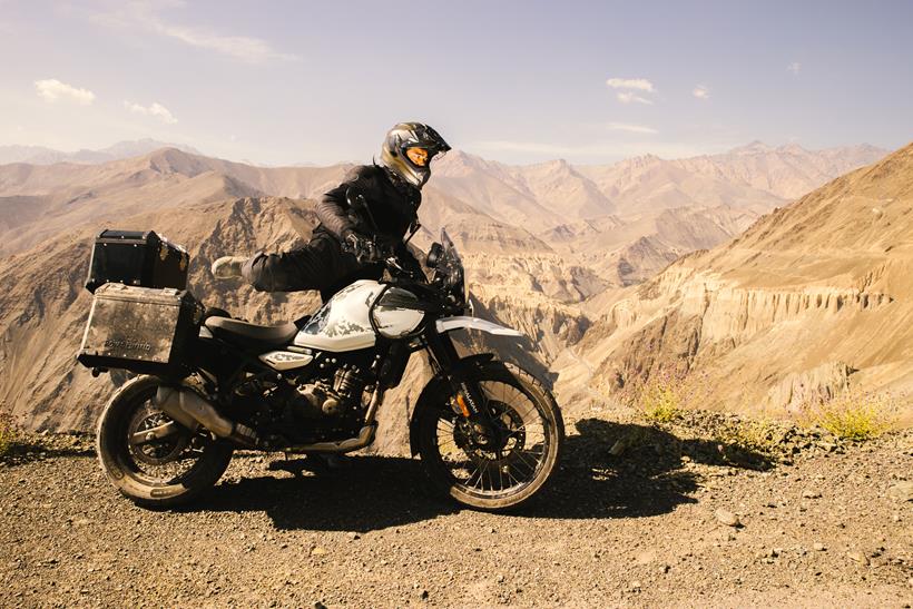 Royal Enfield Himalayan 450 with rider