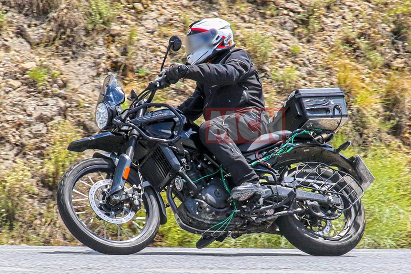 Royal Enfield Himilayan 450 spy shot left side