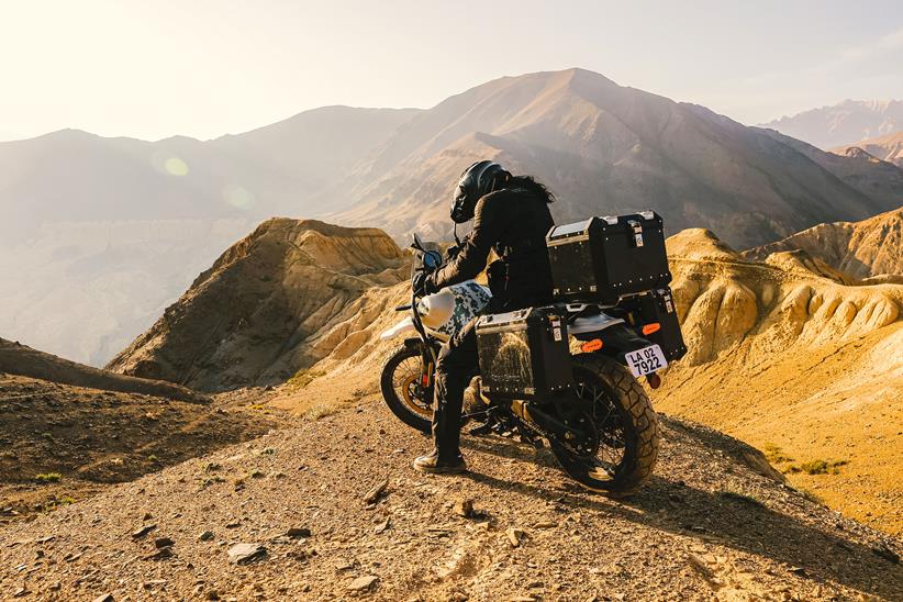 Royal Enfield Himalayan 450 - overlooking mountain range