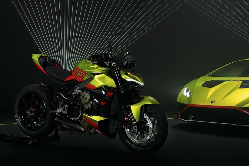 Ducati Streetfighter V4 Lamborghini with Huracan supercar