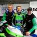 Lee Jackson with FS-3 Racing's Nigel Snook and Darren Fry