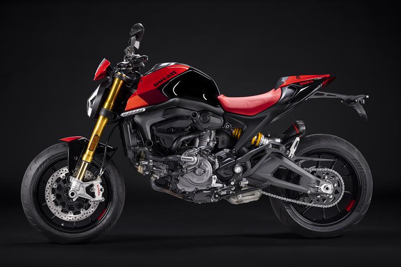 A side view of the 2023 Ducati Monster SP