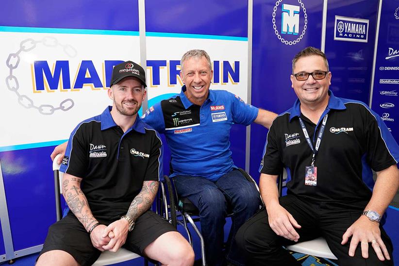 Jack Kennedy and Mar-Train Yamaha owner Tim Martin with McAMS Yamaha boss Steve Rodgers