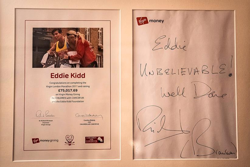 Eddie Kidd's letter from Richard Branson