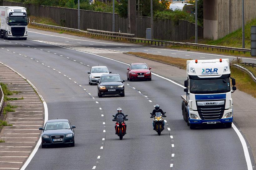 Motorbikes on a UK motorway