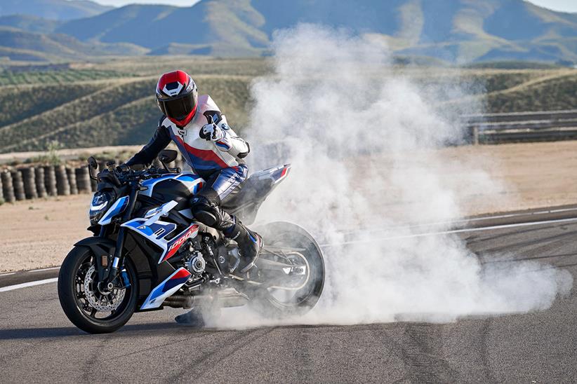 BMW M1000R burnout