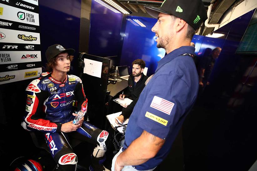 Rory Skinner and manager John Hopkins at the Red Bull Ring