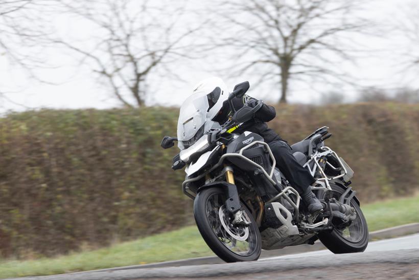 Michael Neeves rides a Triumph Tiger 1200 Rally on the road