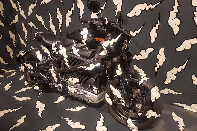 Harley-Davidson LiveWire adapted by street artist D*Face