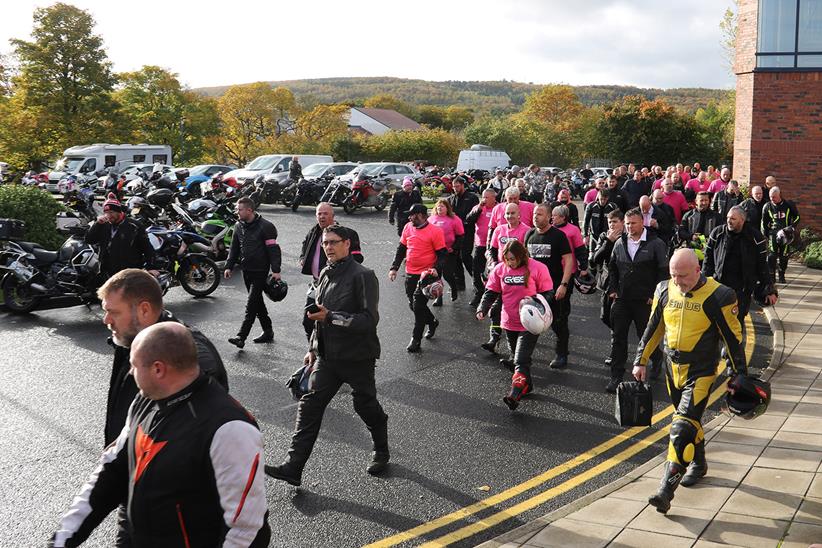 Mourners at the funeral of Chrissy Rouse