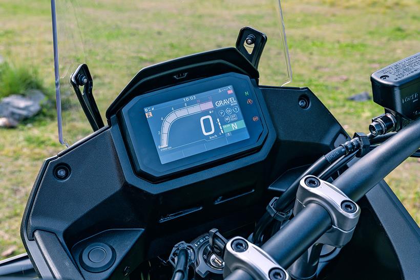 The five-inch colour TFT display is where all your riding aids can be accessed