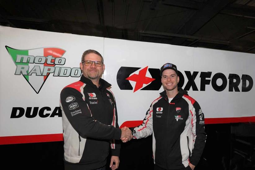 Ben Currie with Moto Rapido team boss Steve Moore