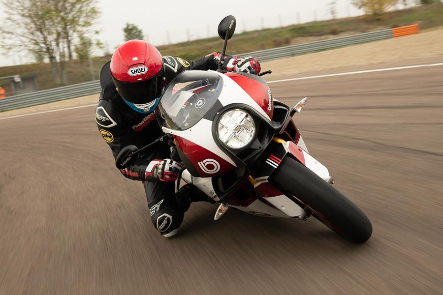 Bimota KB4 front on the track