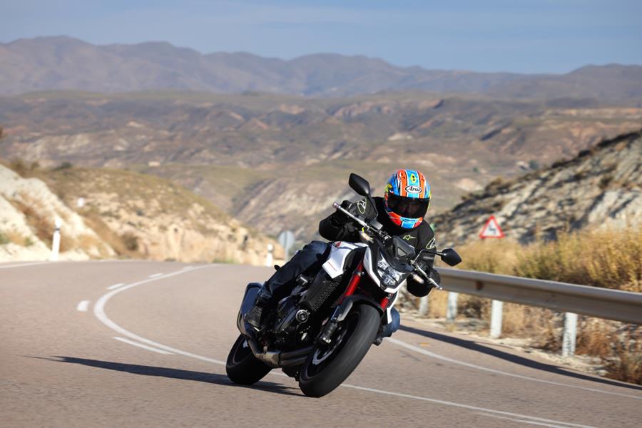 Honda Hornet on European mountain pass