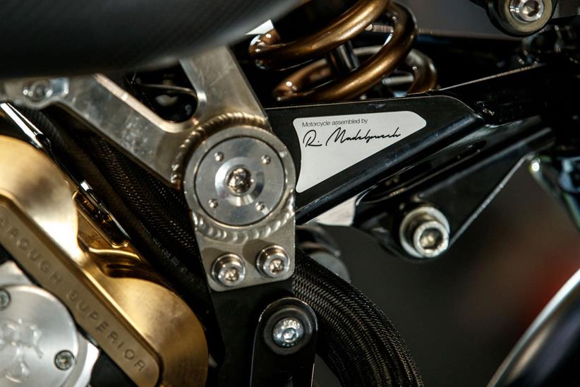 Assemblers mark on the Brough Superior Dagger