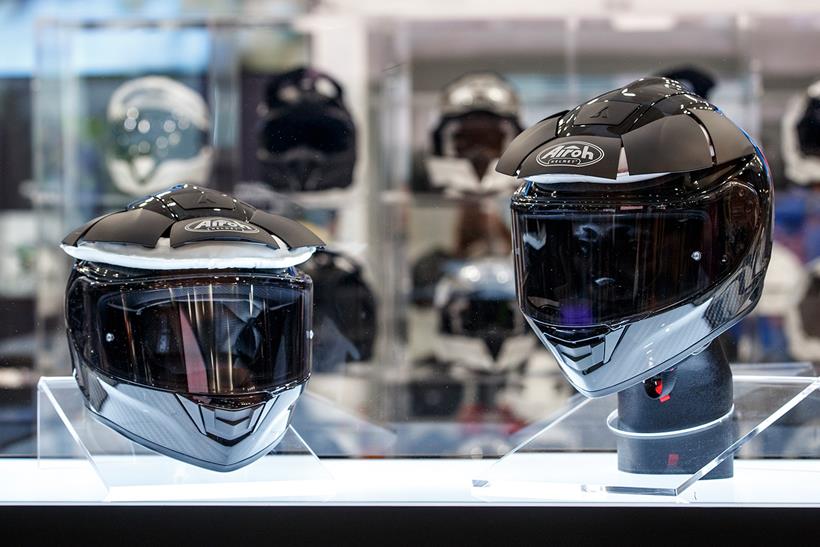 Airoh airbag helmet on display at Eicma 2022