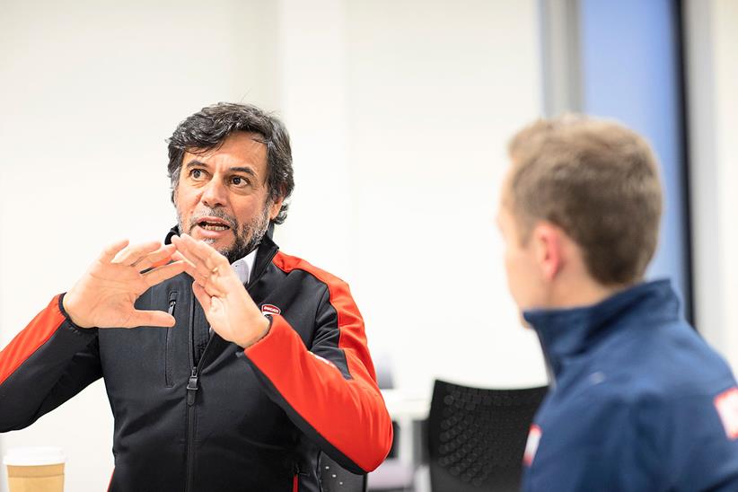 Ducati UK Managing Director Fabrizio Cazzoli speaks with MCN News Editor Dan Sutherland