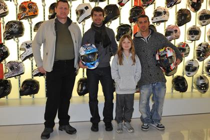   John and Chloe-Ann Mair meet Nolan and X-Lite sponsored Marco Melandri and Carlos Checa