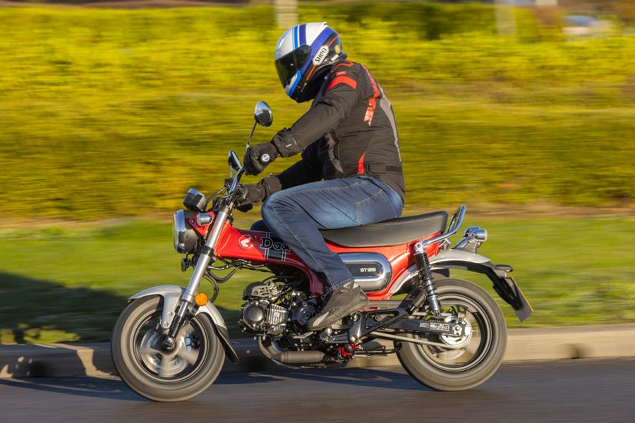 Honda Dax 125 on the road left side