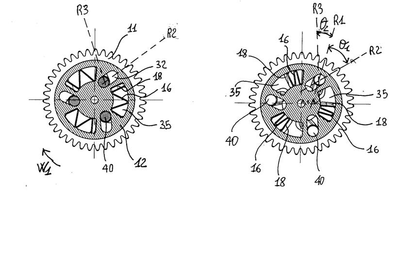 Fully retarded and fully advanced positions for Aprilia's ball bearing VVT setup