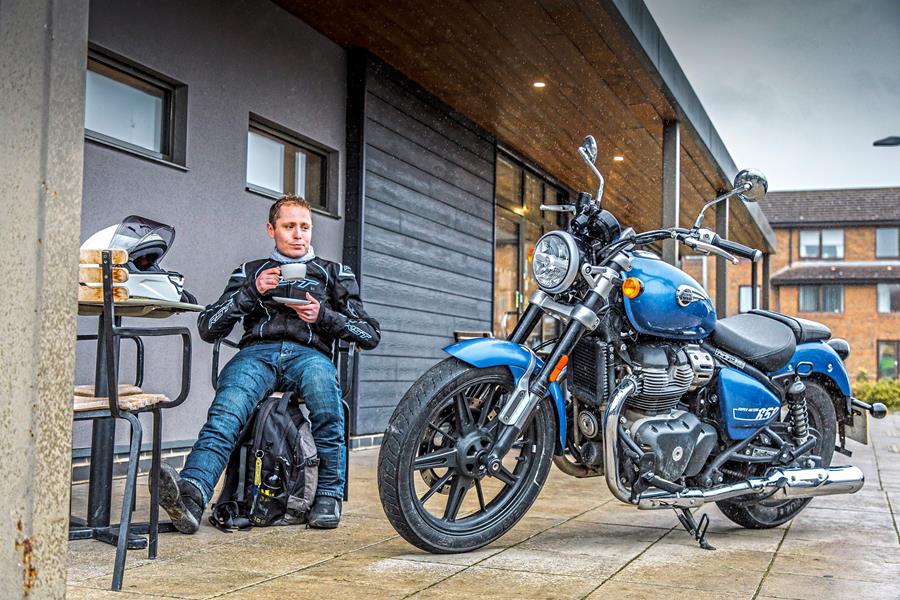 Royal Enfield Super Meteor 650 with Dan Sutherland considering his choices