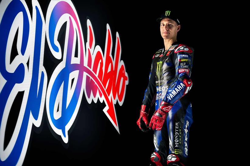 Fabio Quartararo with his 'El Diablo" logo