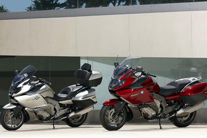 The BMW K1600GTL (left) is more relaxed than its smaller sibling