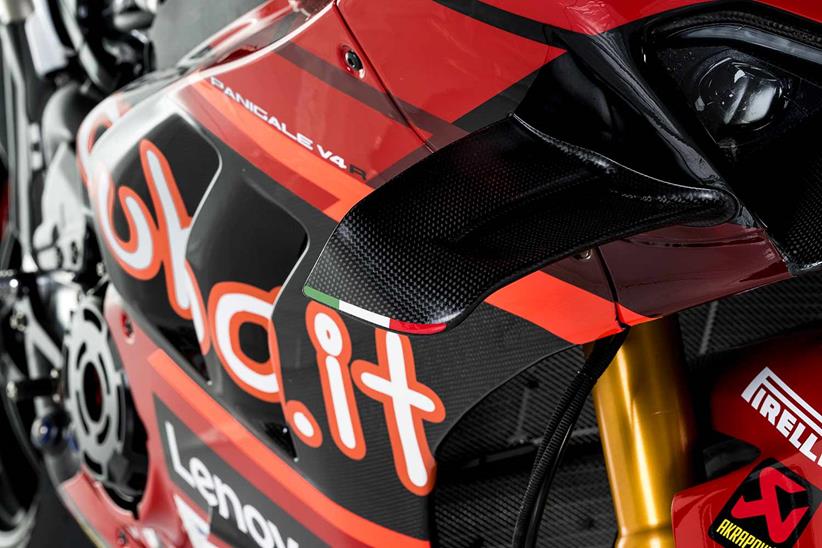 Close up of the Ducati 2023 WSB livery