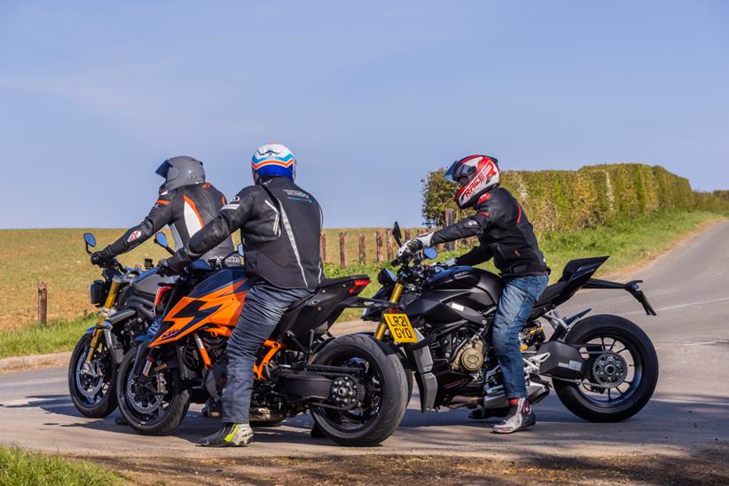 Motorcyclists on a group ride out