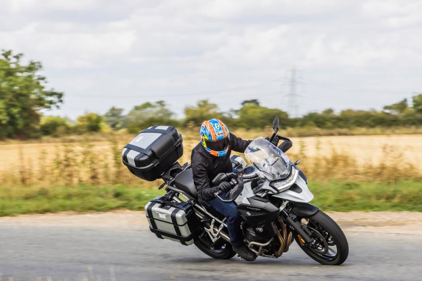 Triumph Tiger 1200 GT Explorer fitted with Metzeler Tourance Next tyres on the road