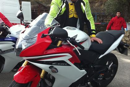 Trev almost cracks a smile after riding the Honda CBR600F ABS