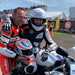 Claire Lomas with Steve Plater at the NW200