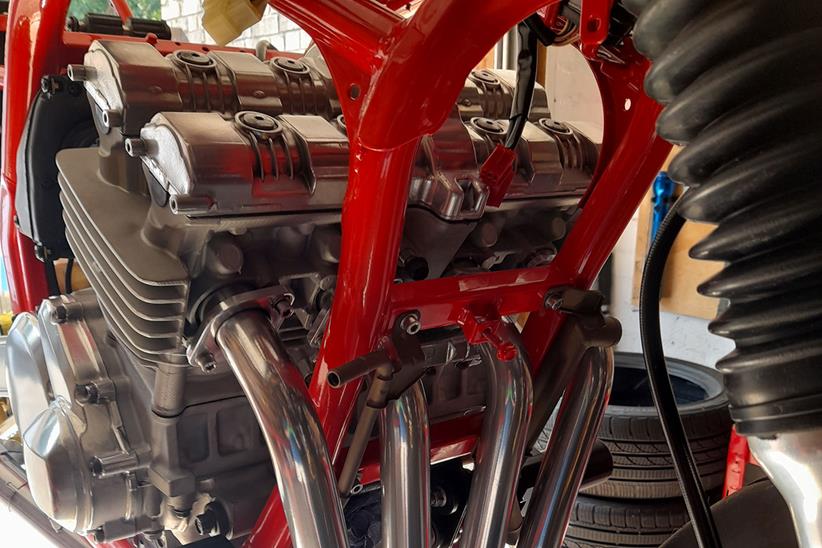 The FZR600's engine was refurbished by Saltire Motorcycles