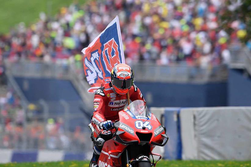 Andrea Dovizioso onboard his Ducati in 2019