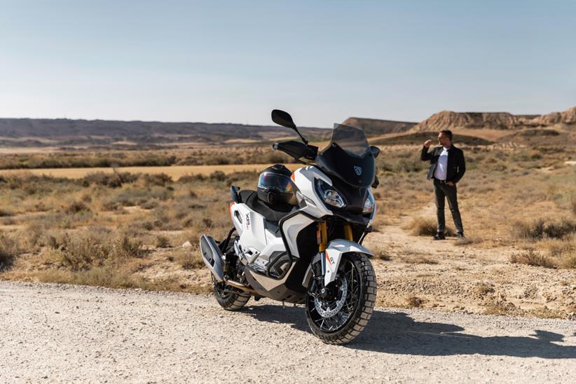 Peugeot XP400 scooter in the desert