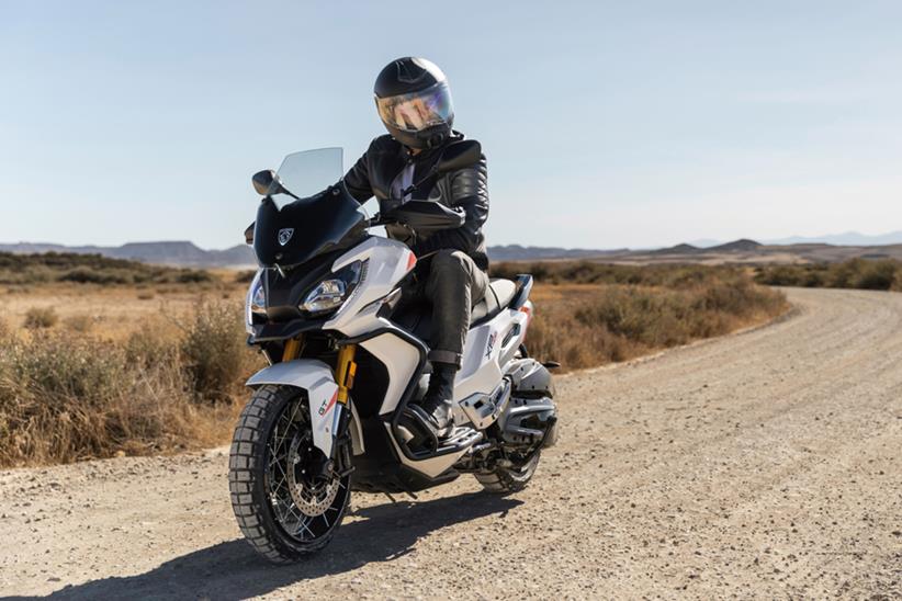 Peugeot XP400 scooter ridden off road