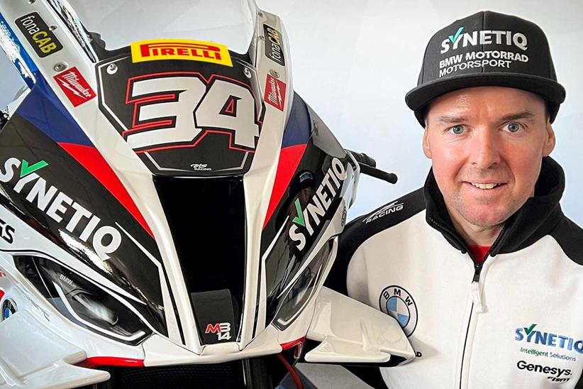 Alastair Seeley with the SYNETIQ BMW M1000 RR Superstock bike