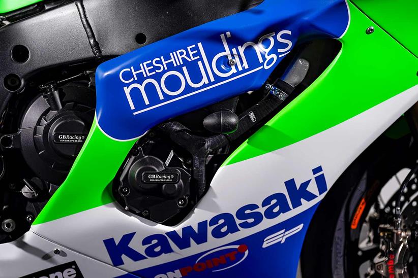 The Cheshire Mouldings branding is visible on the fairings