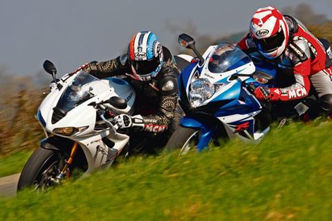 Suzuki GSX-R600 vs Triumph Daytona 675R: Mallory Park stats