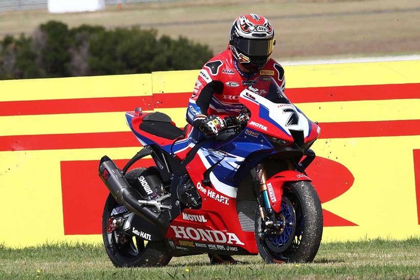 Iker Lecuona had a problem with his Honda