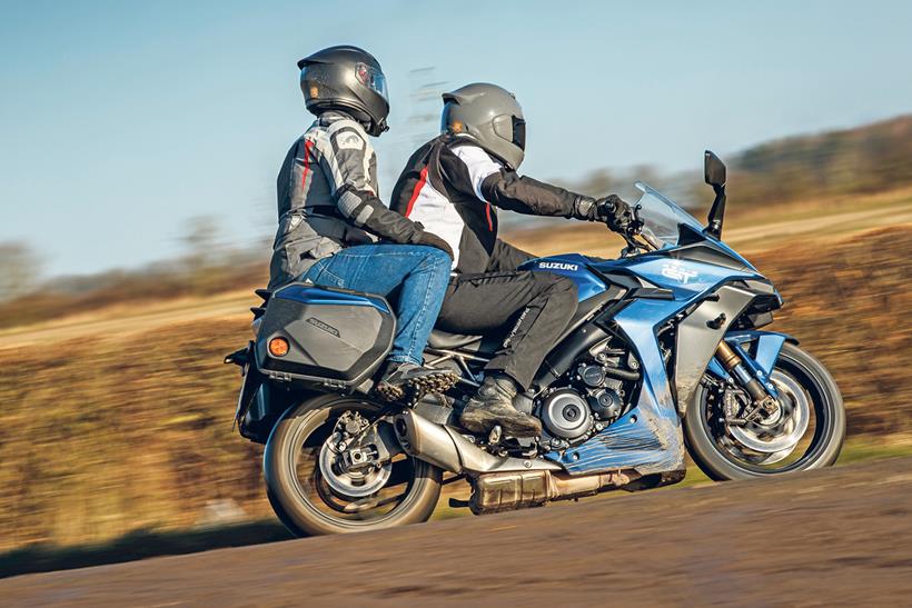 Suzuki GSX-S1000GT with a pillion