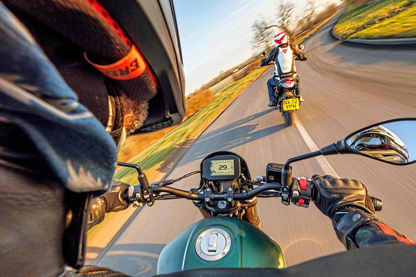 Riding on UK roads with the Moto Morini Seiemmezzo SCR and Benelli Leoncino 800 Trail