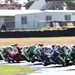 Jonathan Rea leads the chasing pack at Phillip Island