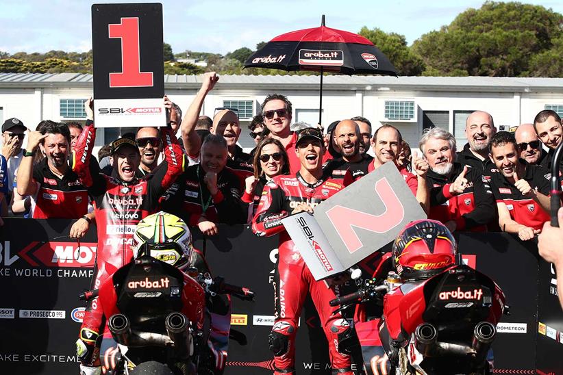 Bautista and Rinaldi celebrate another one-two for Ducati