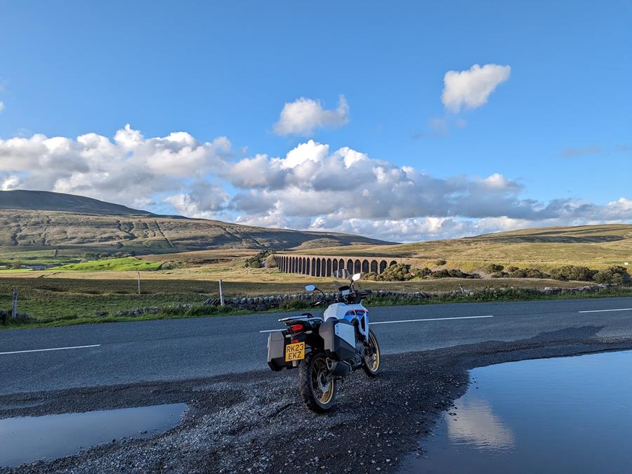 2023-on Honda XL750 Transalp static shot with bridge in background